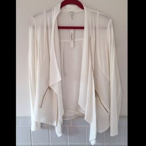 NWT Lucy Paris white blazer jacket - L